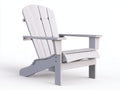 Poltrona Adirondack in composito effetto legno 82×89×101 cm – grigio perla – seduta inclinata per camera da letto