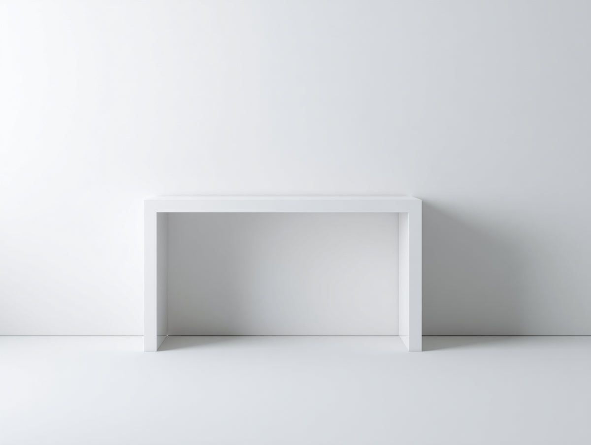 Consolle in pannello composito 120x35x76 cm - bianco - design rettangolare minimalista per soggiorno