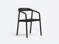 Poltrona per camera da letto 56x54x76 cm - nero opaco - con schienale curvo avvolgente