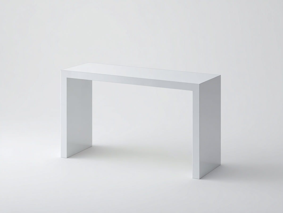 Consolle in pannello composito 120x35x76 cm - bianco - design a portale per soggiorno